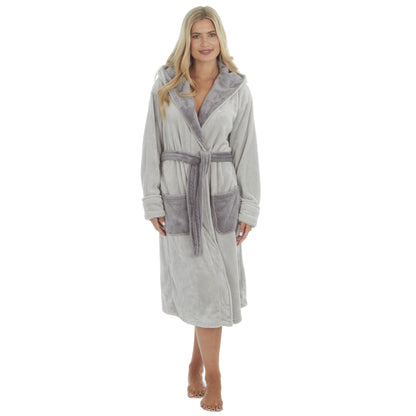 Forever Dreaming Womens Novelty Fleece Panda Robe - Grey