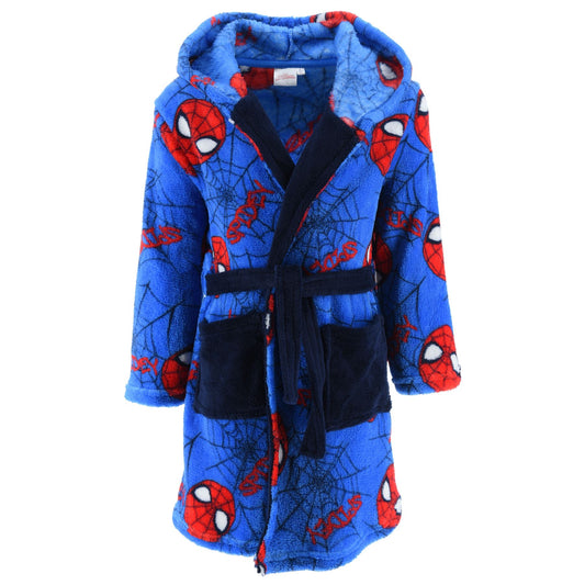 Spiderman 'Spidey' Kids Fleece Robe - Blue