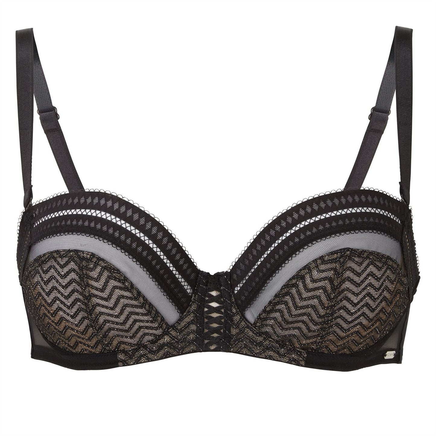 Gossard Contradiction Balcony Bra - Black/Silver Gossard