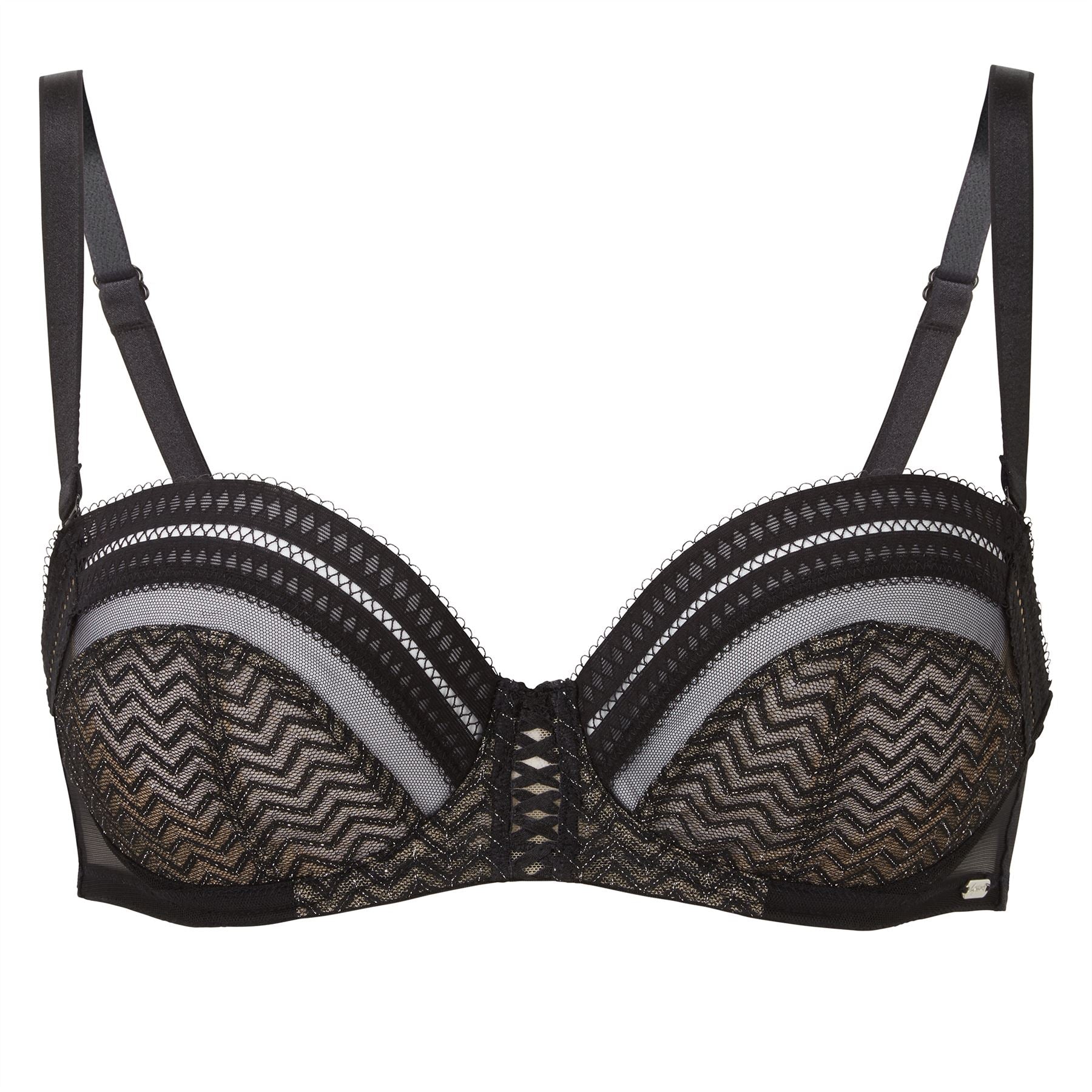 Gossard Contradiction Balcony Bra - Black/Silver Gossard