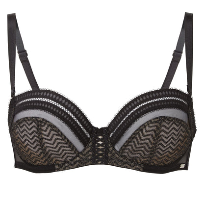 Gossard Contradiction Balcony Bra - Black/Silver Gossard