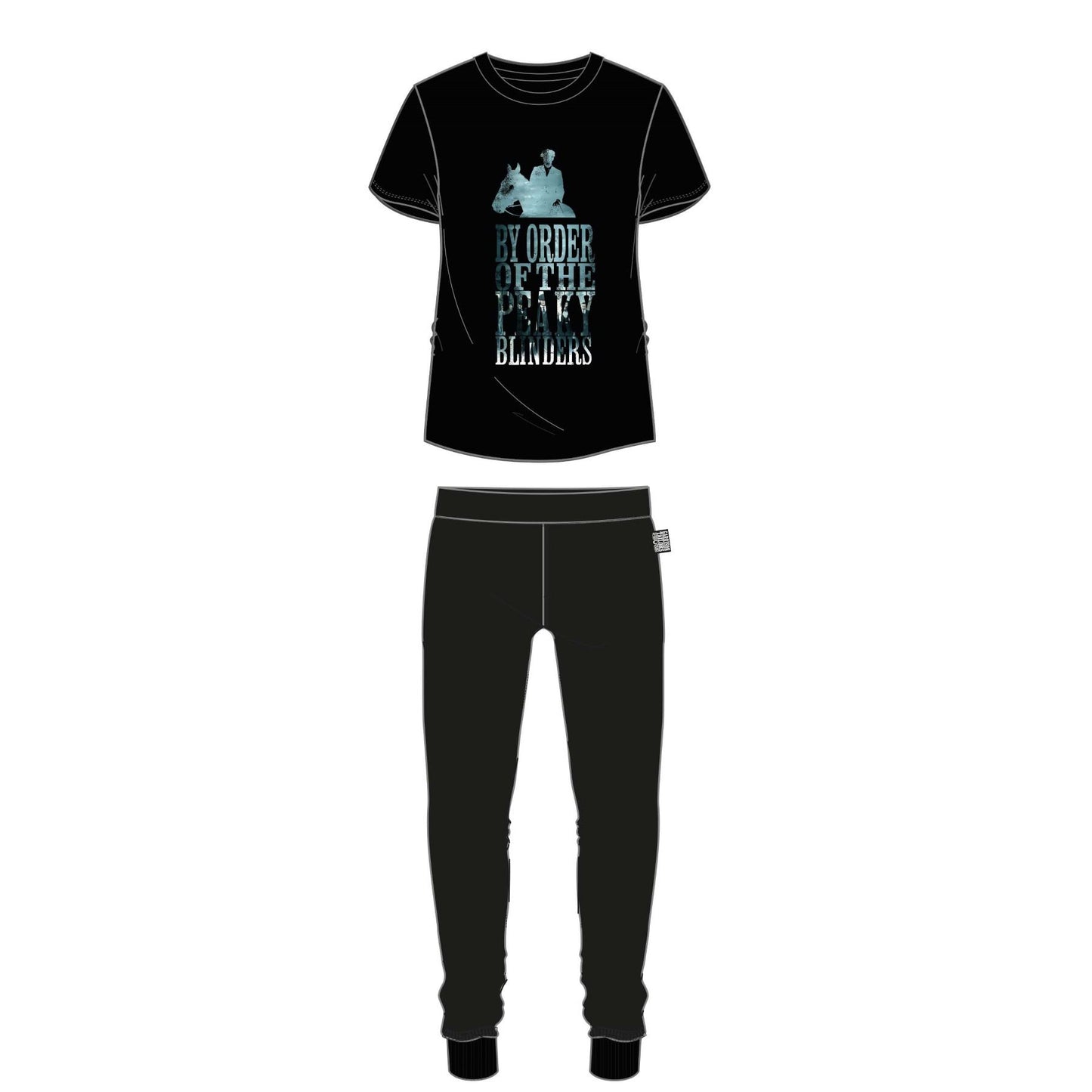 Mens Peaky Blinders Pyjamas - Black