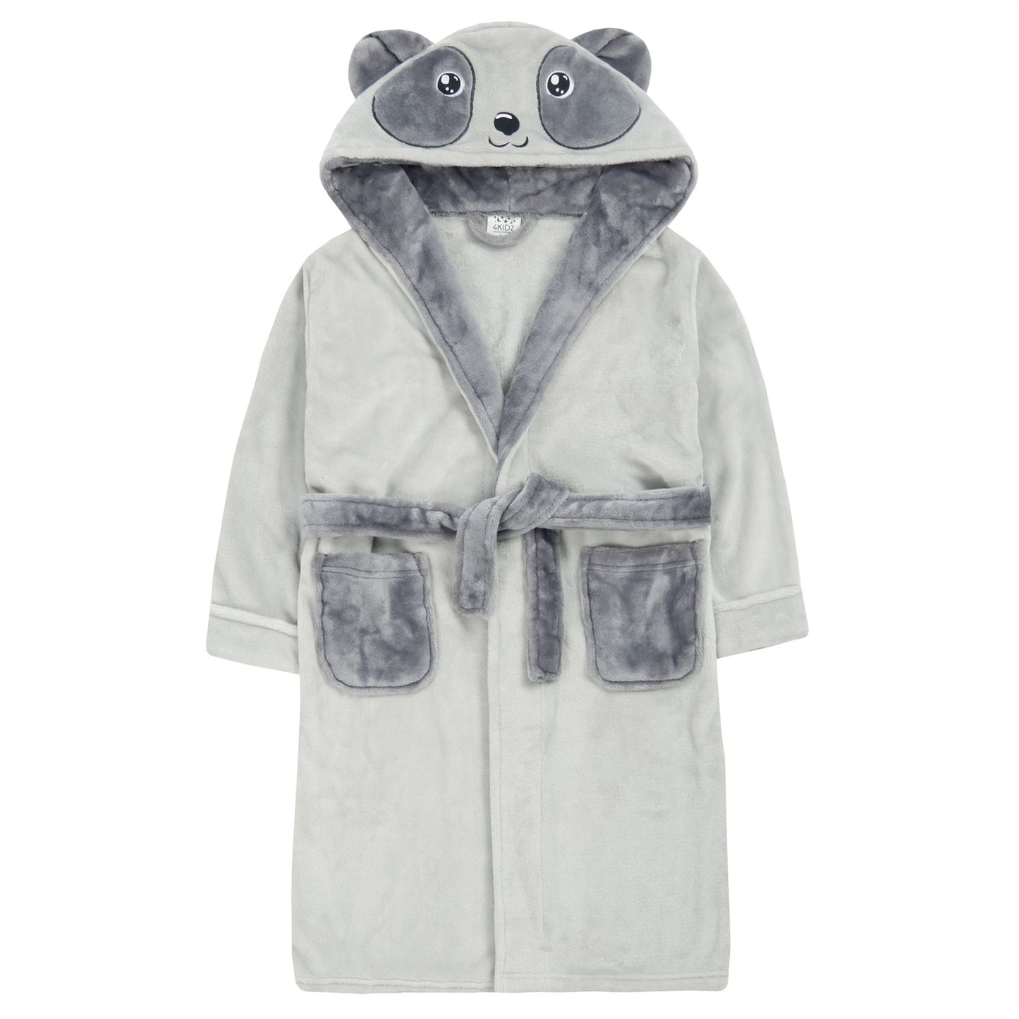 4Kidz Kids Novelty Panda Robe - Grey