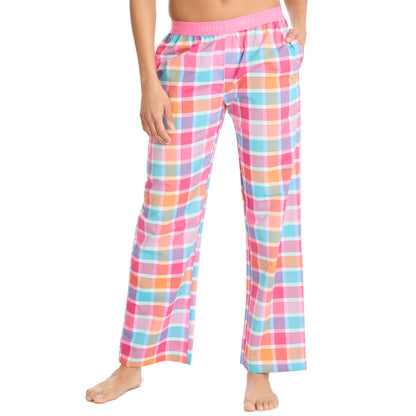 Forever Dreaming Womens Woven Check Lounge Pants - Mint