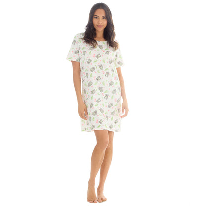 Forever Dreaming Koalas Womens Nightdress - Ivory/Multi
