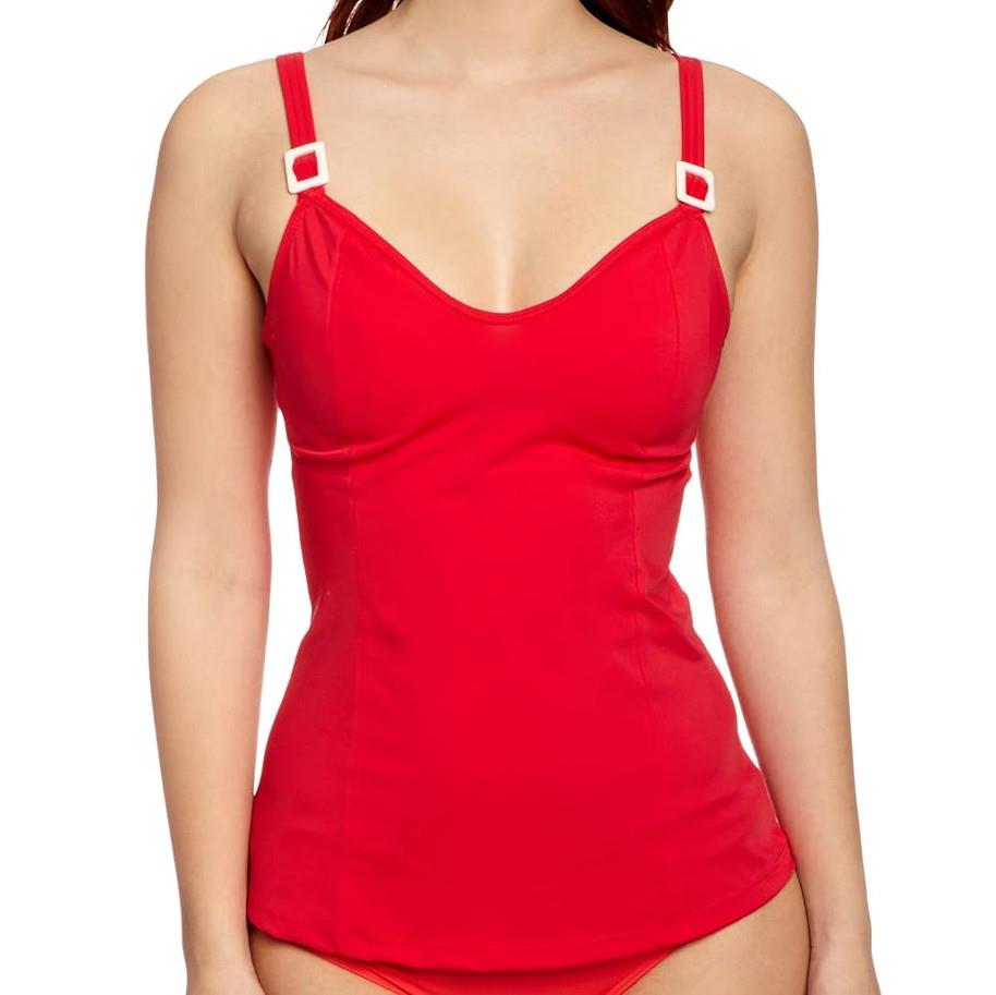 Curvy Kate Paradise Tankini Top - Red Curvy Kate Swimwear
