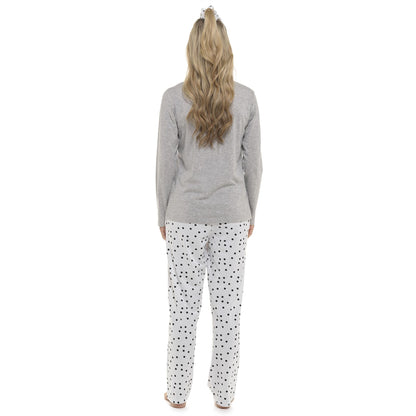 Follow That Dream Womens Dalmatian Pyjamas - Grey/Print