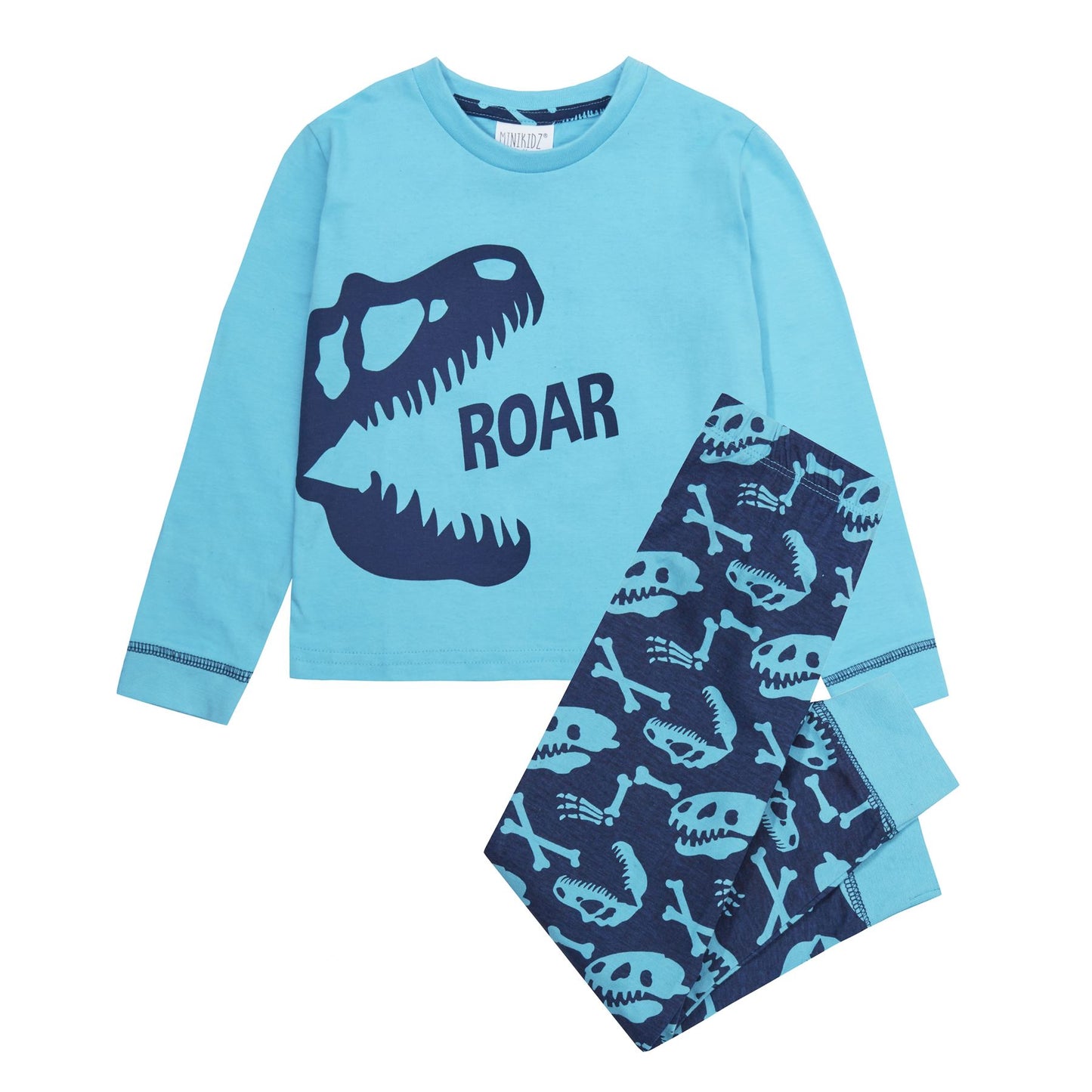 Minikidz Kids 'Roar' Dinosaur Pyjama Set - Blue