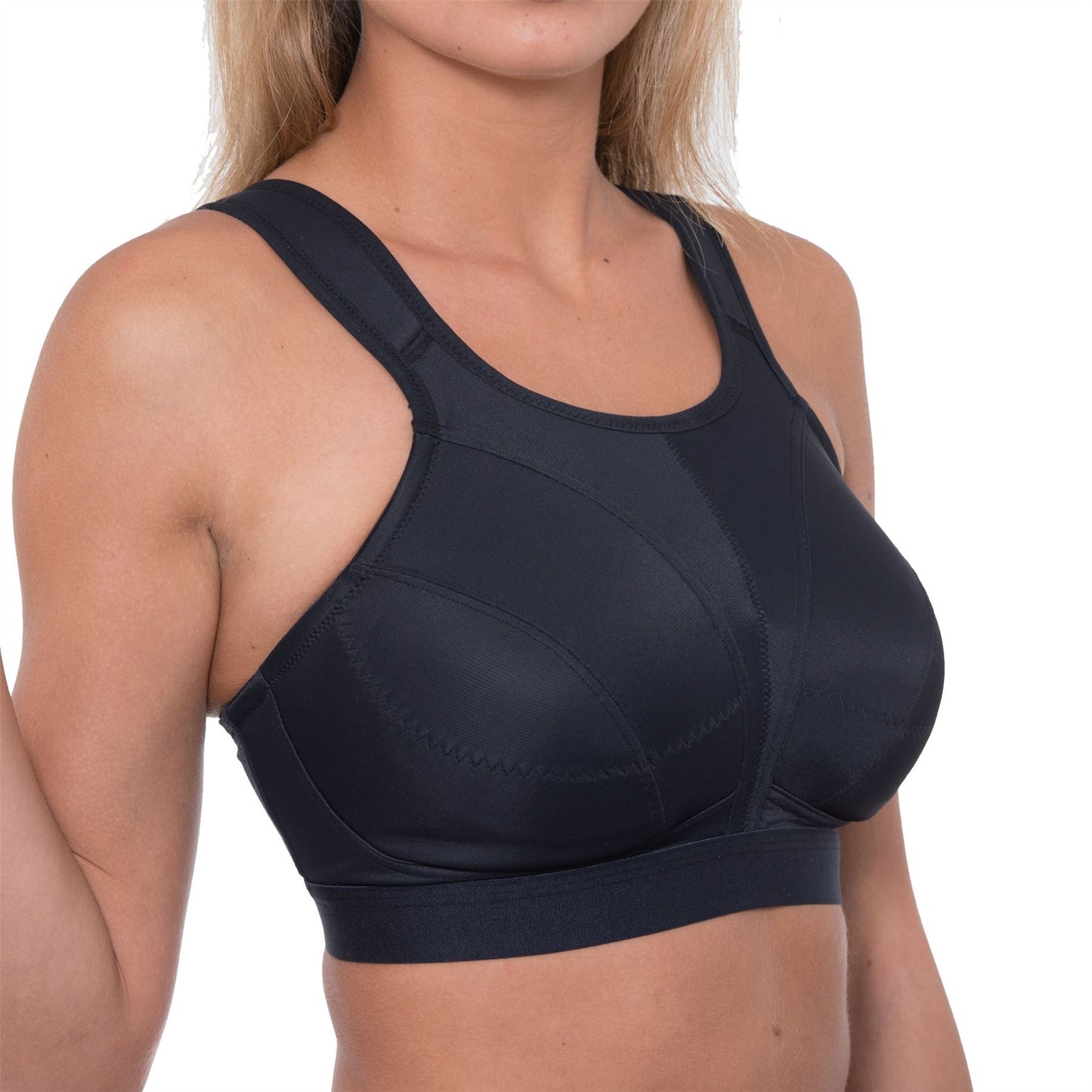 Gemm Crop Top Sports Bra - Black