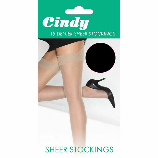 Cindy 15 Denier Stockings - Black