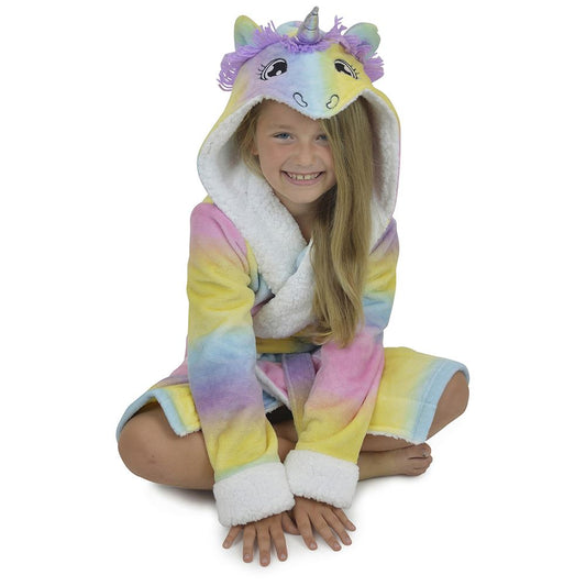Foxbury Kids Multicoloured Unicorn Fleece Robe