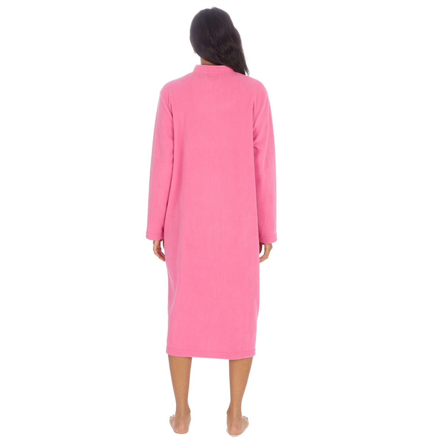 Countess Christie Longer Length Zip Housecoat - Pink