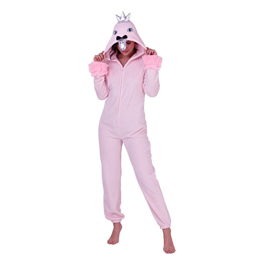 Loungeable Womens Swan Fleece Onesie - Pink