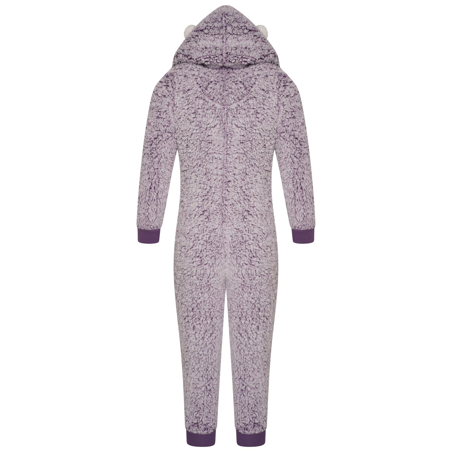 Nifty Kids Hedgehog Fleece Onesie - Lilac