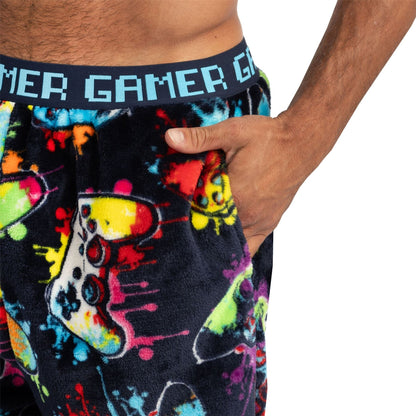 Cargo Bay Mens 'Gamer' Fleece Lounge Pants - Navy Cargo Bay