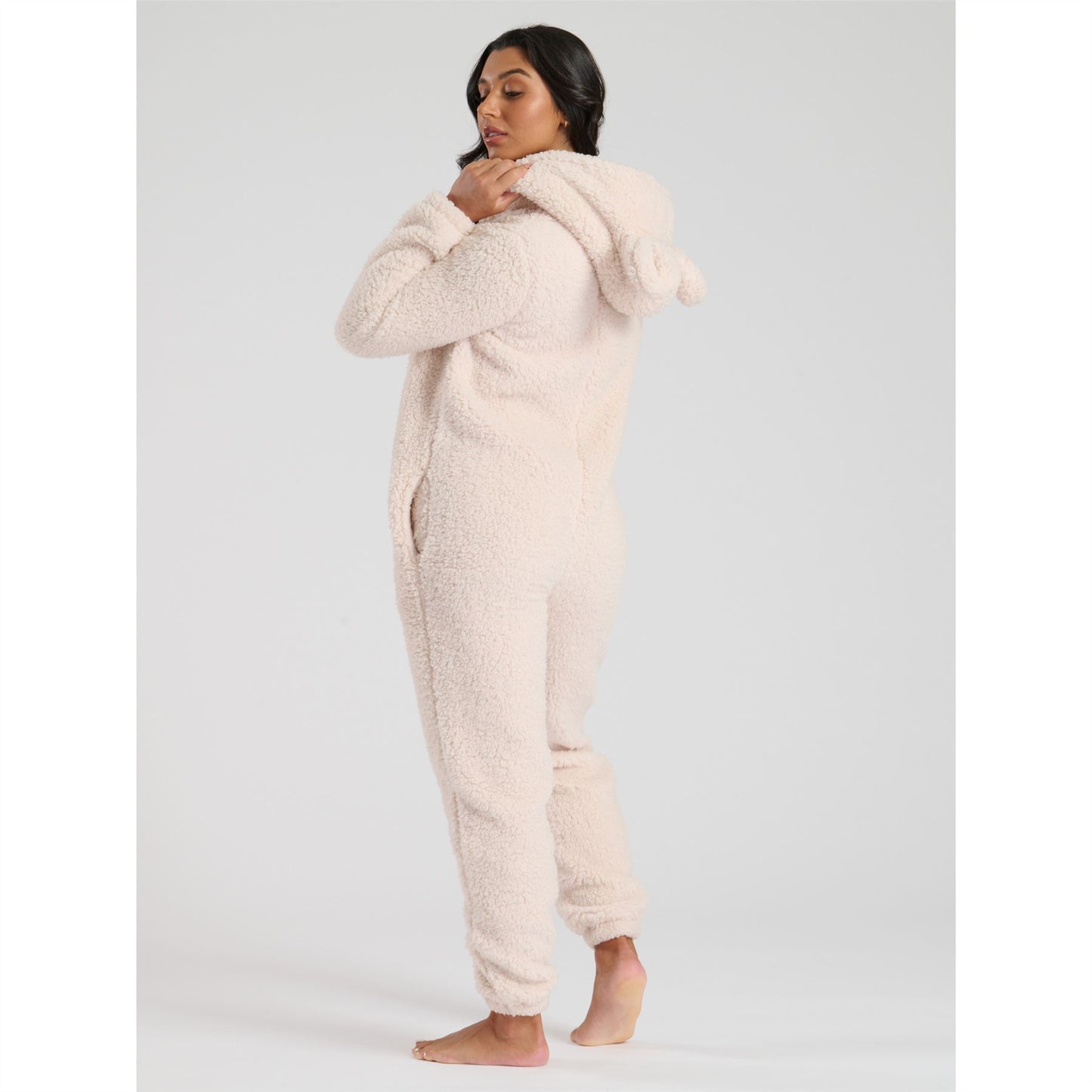 Loungeable Womens Sherpa Fleece Teddy Bear Onesie