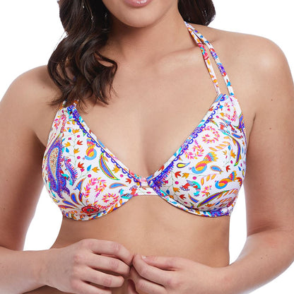Freya Indio Bandless Halter Bikini Top - Paisley
