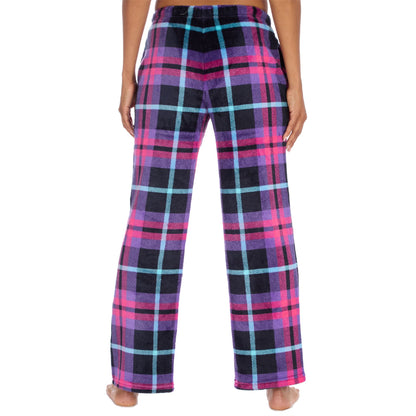Forever Dreaming Womens Fleece Lounge Pants - Purple Check