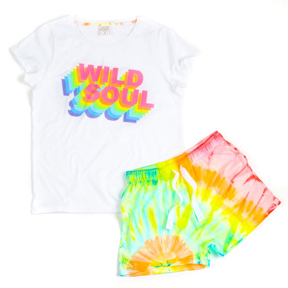 Forever Dreaming Womens 'Wild Soul' Pyjama Set - Tie Dye