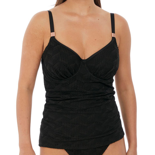 Fantasie Marseille Gathered Full Cup Tankini Top - Black