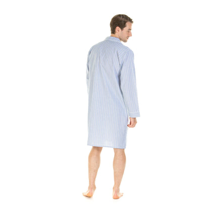 Haigman Mens Cotton Nightshirt - Light Stripe Haigman