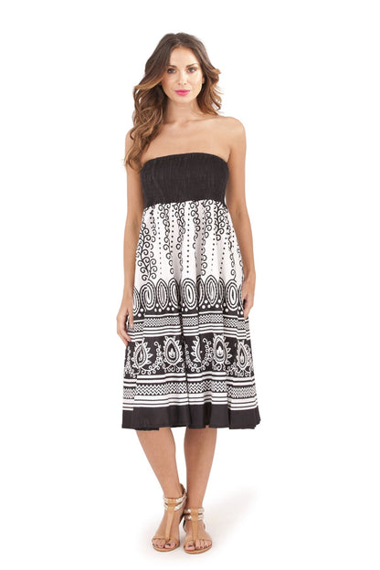 Pistachio Swirl/Vine Dress/Skirt - Black