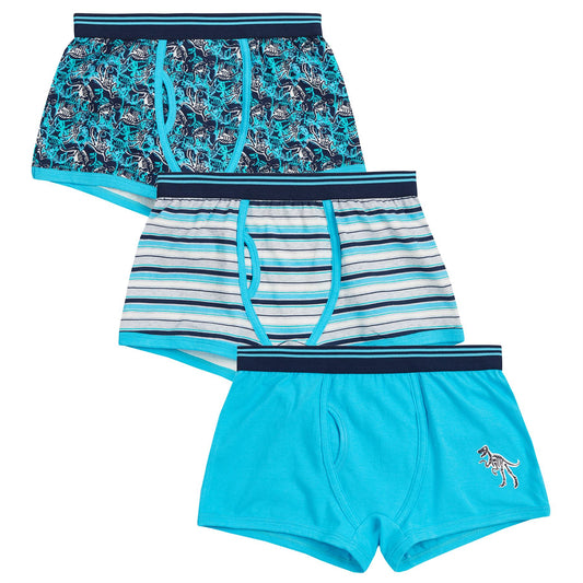 4Kidz Boys Boxer Shorts (3 Pack) - Dinosaur (7-13 Years)