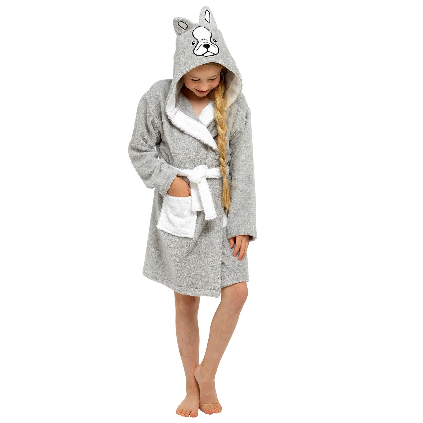 Tom Franks Kids French Bulldog Towelling Robe