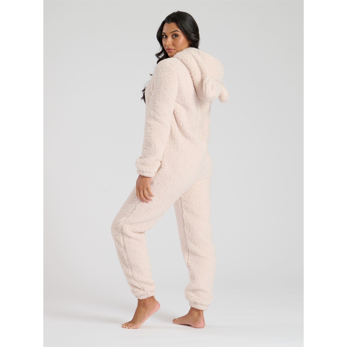 Loungeable Womens Sherpa Fleece Teddy Bear Onesie