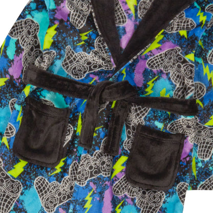 4Kidz Kids Gaming Fleece Robe - Multi