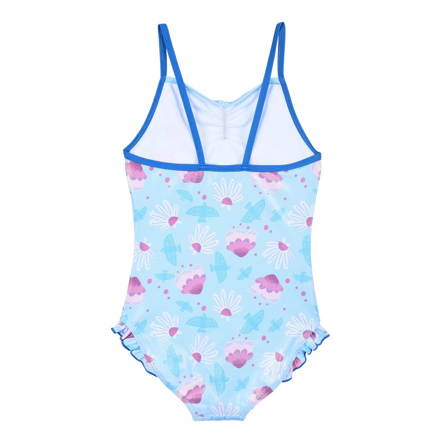 Girls Disney Frozen Elsa Glitter Swimsuit - Blue