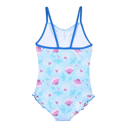 Girls Disney Frozen Elsa Glitter Swimsuit - Blue