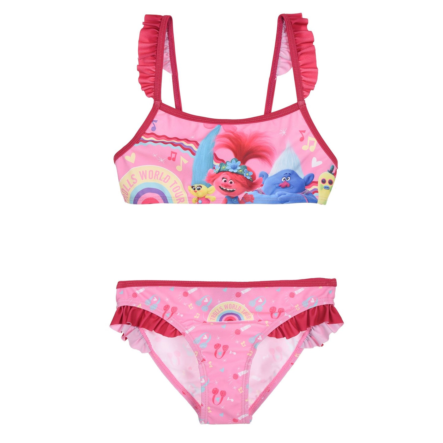 Girls Trolls World Tour Bikini Set - Pink