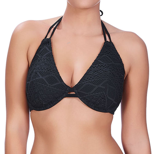 Freya Sundance Halter Bikini Top - Black