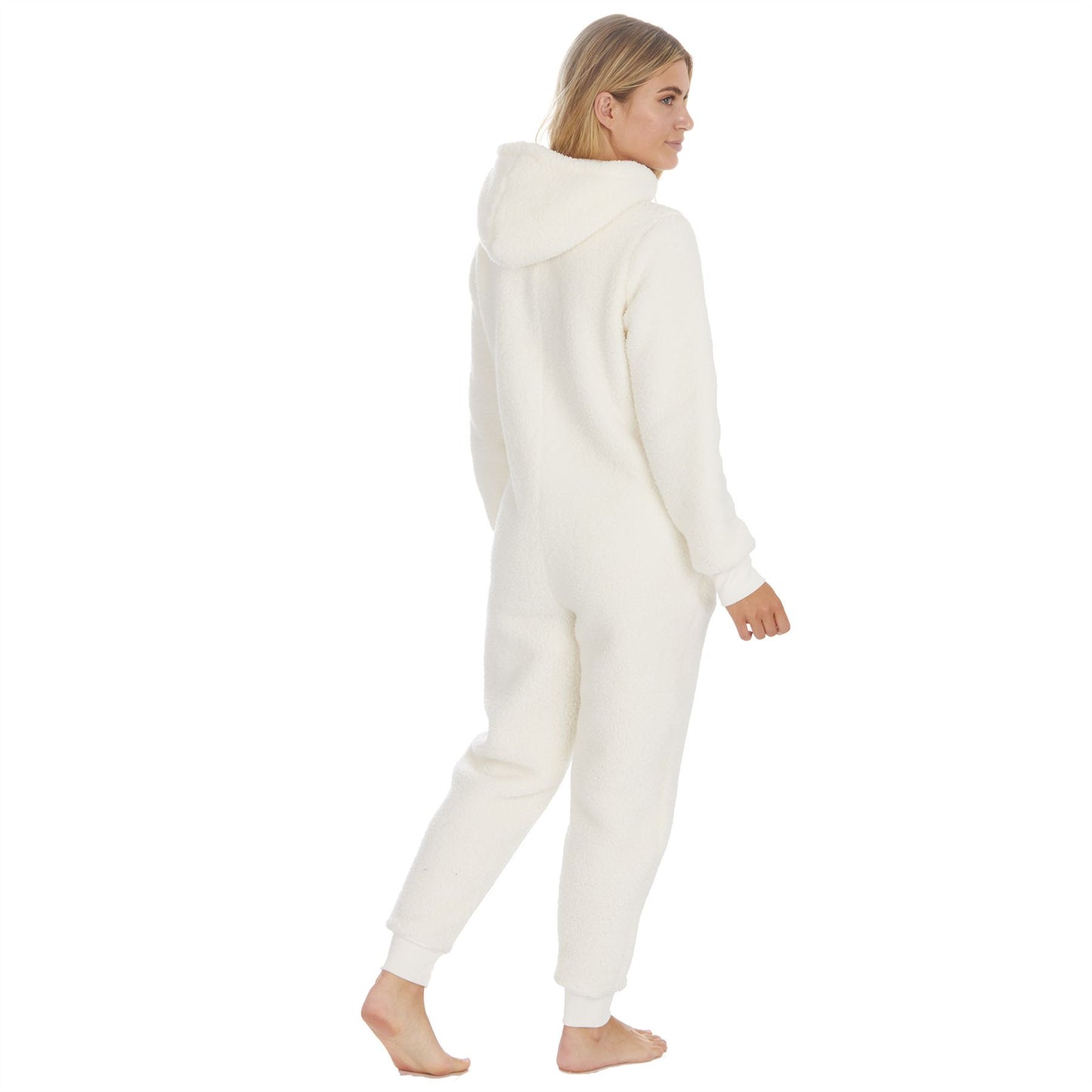 Forever Dreaming Borg Fleece Hooded Onesie - Cream