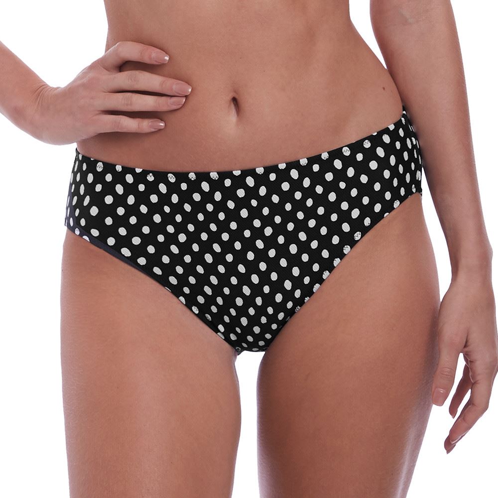 Fantasie Santa Monica Mid Rise Bikini Brief - Black/White