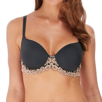 Wacoal Embrace Lace Contour Bra - Ebony/Shifting Sand