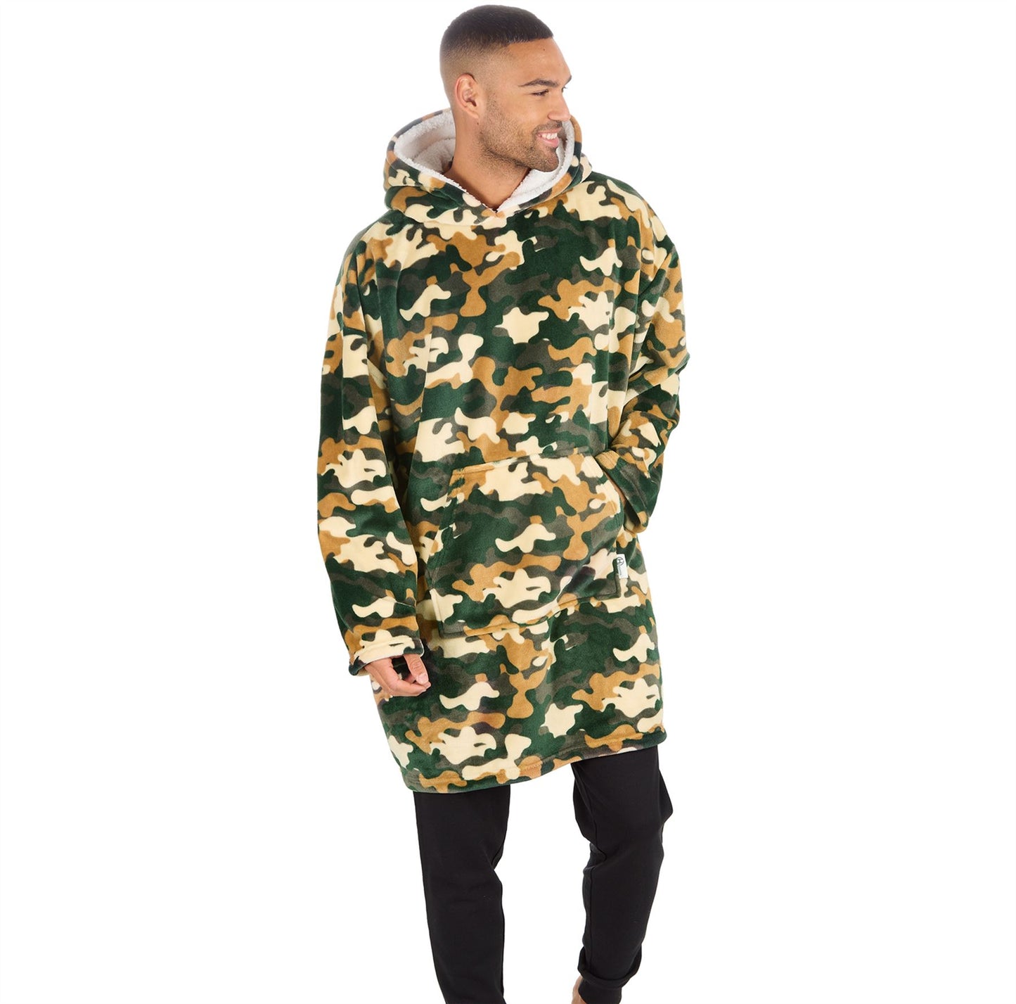 Huggable Hoodie Mens Fleece Oversized Hoodie - Camo