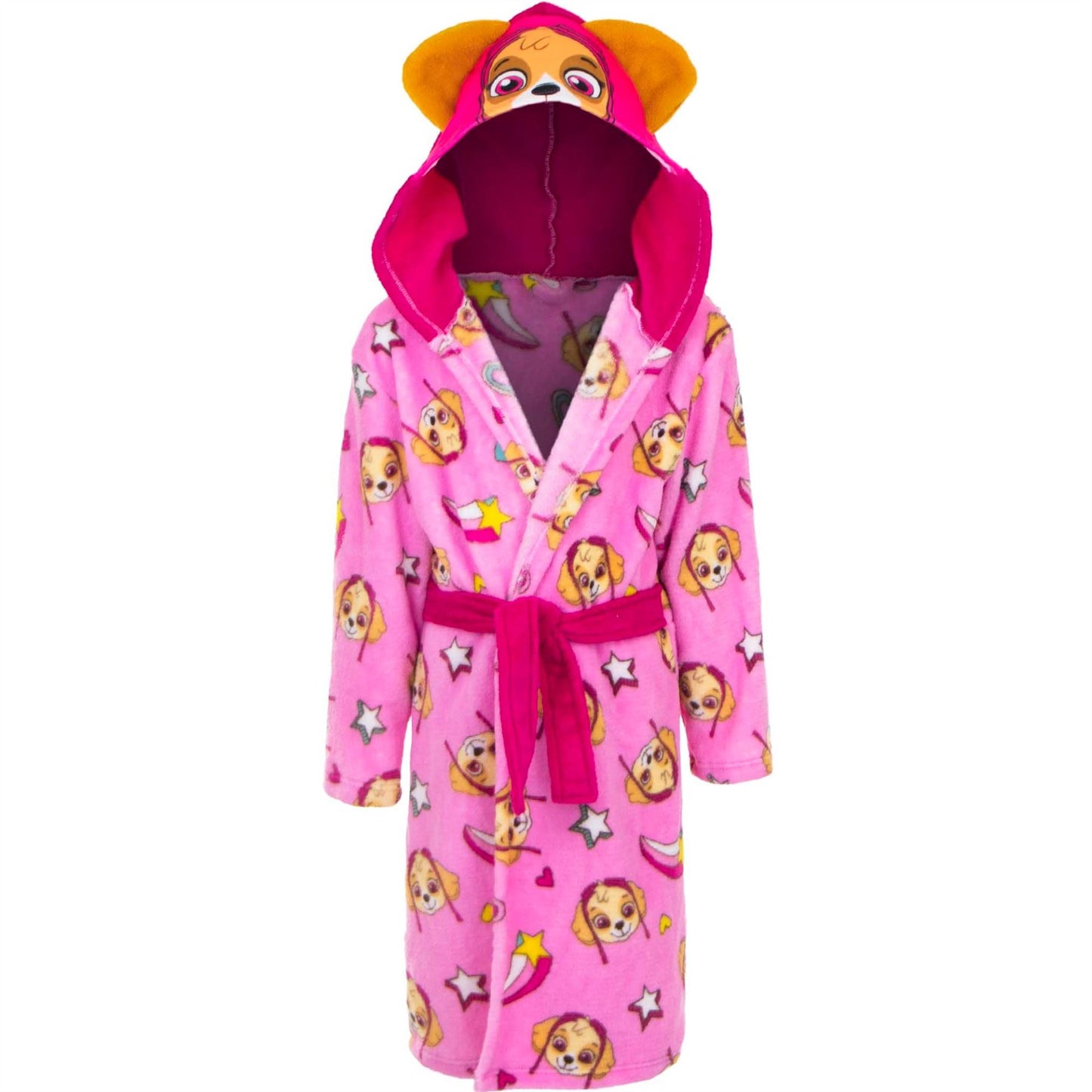 Kids Paw Patrol Skye Fleece Hooded Robe - Pink