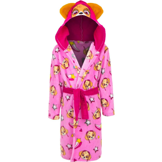 Kids Paw Patrol Skye Fleece Hooded Robe - Pink