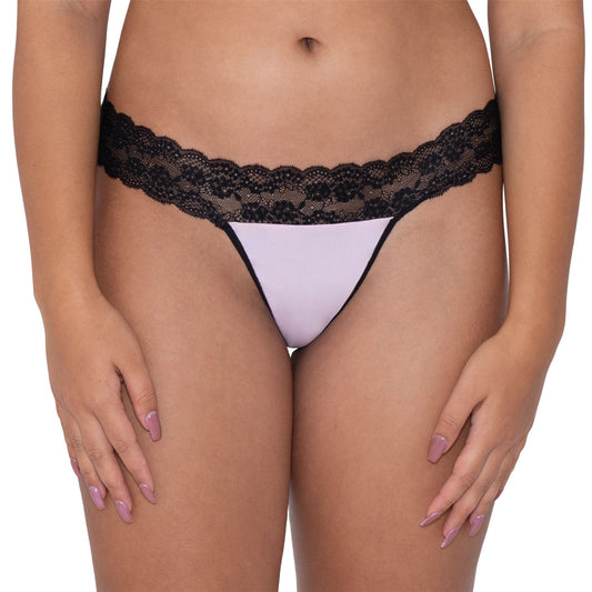 Curvy Kate Twice the Fun Reversible Thong - Black/Pink