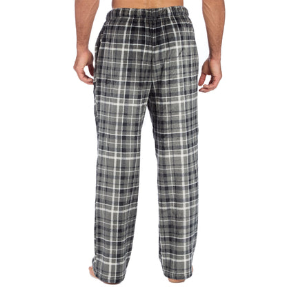 Cargo Bay Mens Fleece Lounge Pants - Grey Check