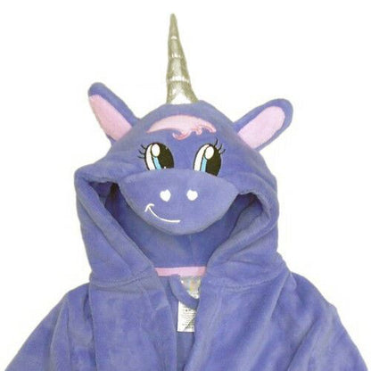 Animal Crazy Kids Unicorn Robe - Lilac
