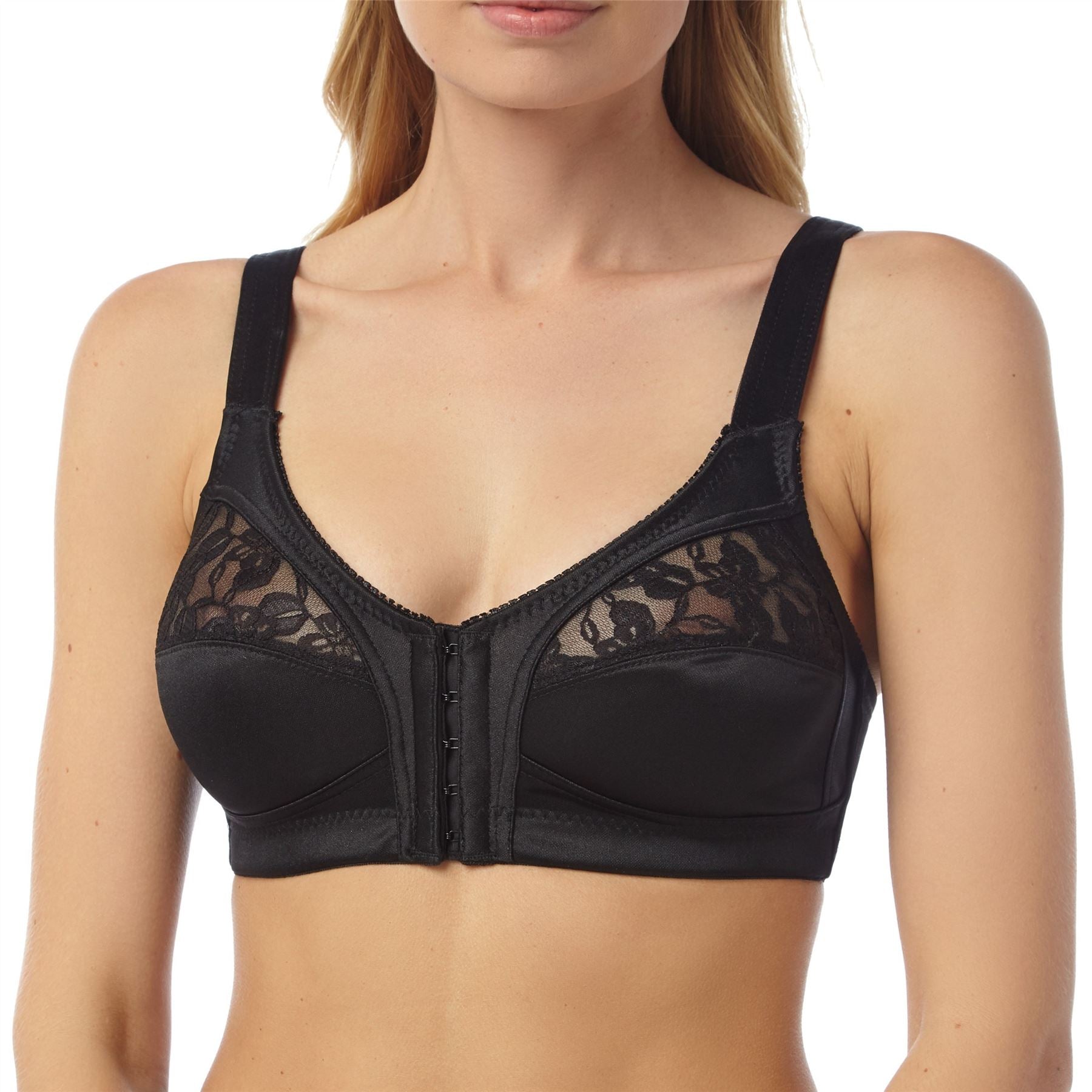 Marlon Front Fastening Bra - Black Marlon