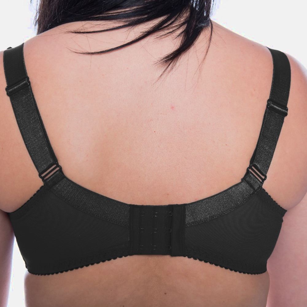 Gemm Full Cup Embroidered Bra - Black Gemm