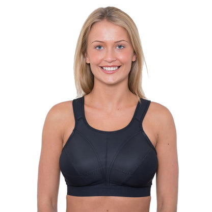 Gemm Crop Top Sports Bra - Black