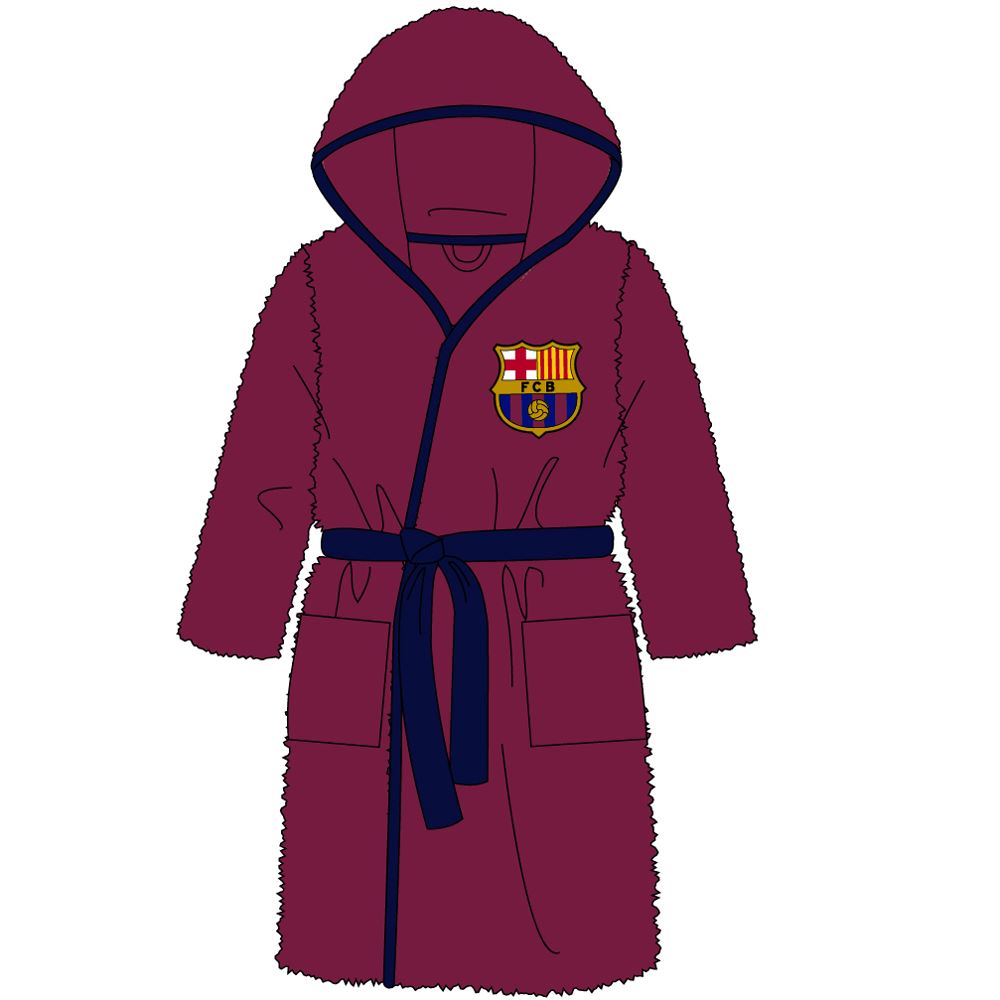 Kids Barcelona Fleece Hooded Robe