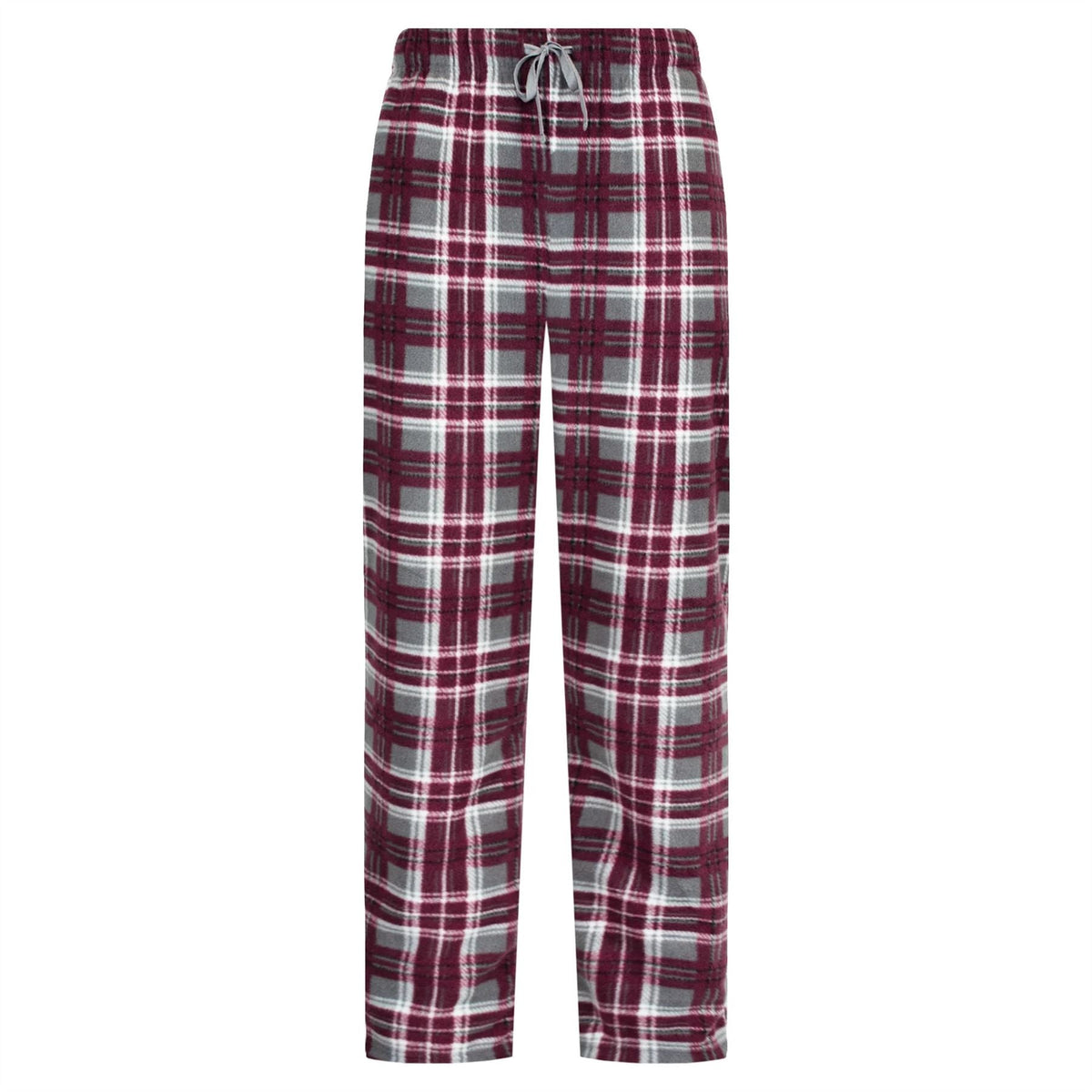 Gaubert Mens Check Fleece Lounge Pants (2 Pack) - Red/Blue Gaubert