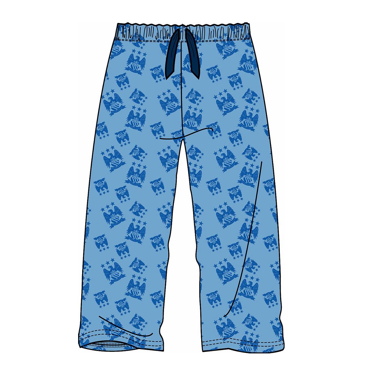 Mens Manchester City Crest Lounge Pants - Blue
