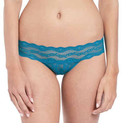 B.Tempt'd Lace Kiss Thong - Mykonos Blue